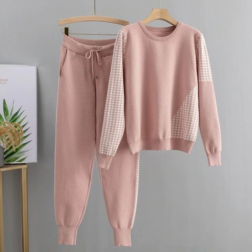 New Arrival 2 Piece TracksuitBottomspink-16