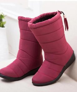 Plush Warm Women Winter Snow BootsBoots2020-Snow-Boots-Waterproof-Ankle-2