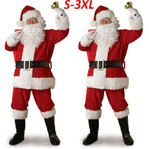 Santa Claus Full Set | Merry ChristmasDressesAdult-Christmas-Costume-9-Pcs-Ve-1