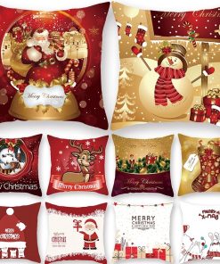 Christmas Home Decor CushionGadgetsChristmas-Xmas-Red-PillowCase-Tr-10