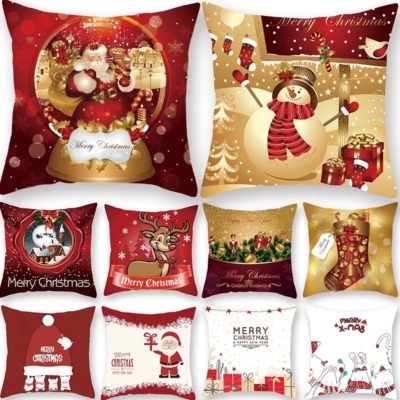 Christmas Home Decor CushionGadgetsChristmas-Xmas-Red-PillowCase-Tr-10