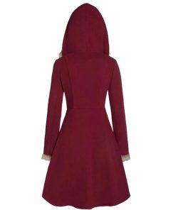 Fur Hooded Slim Long CoatTopsCoat-Women-2020-Autumn-Winter-Fu