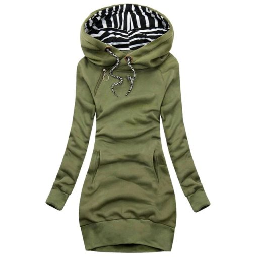 Striped Hooded Drawstring SweatshirtTopsFashion-Women-Sweatshirt-Pullove-2