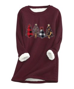 Women’s Fleece Christmas Warm TopsTopsWomen-Fleece-Sweatshirt-Christma-1