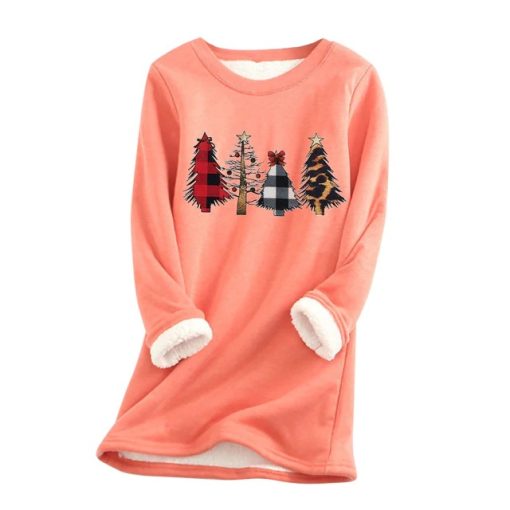 Women’s Fleece Christmas Warm TopsTopsWomen-Fleece-Sweatshirt-Christma