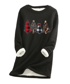 Women’s Fleece Christmas Warm TopsTopsWomen-Fleece-Sweatshirt-Christma-8