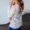 Floral Lace Full Sleeve TopsTopsWomen-s-t-shirts-And-Lace-s-Fash-2
