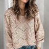 Solid Hollow Out Knitted SweaterTops2020-Autumn-Winter-Women-Solid-H-2