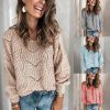 Solid Hollow Out Knitted SweaterTops2020-Autumn-Winter-Women-Solid-H-5