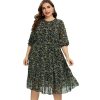 Plus Size Floral DressDresses2020-Fall-womens-Plus-Size-print