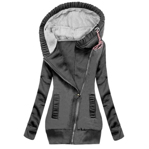 Solid Zipper Warm SweatshirtTopsJackets-For-Women-Fashion-Casual-2