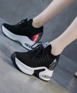 Air Mesh Stunning SneakerBootsKnitted-Elastic-Mesh-Sneakers-Wo-1