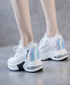 Air Mesh Stunning SneakerBootsKnitted-Elastic-Mesh-Sneakers-Wo