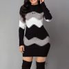 Patchwork Knitted Long Sweater DressDressesNew-Fashion-Knitted-Long-Multi-c-3
