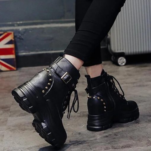 New Arrival Lace Up BootsBootsTHEAGARNT-Rivet-Women-Boots-2019