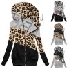 Leopard Print Zipper SweatshirtTopsWomen-Winter-Casual-Leopard-Prin