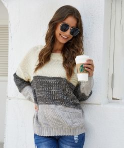 Korean Knitted SweaterTopsgrey-2