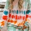 Rainbow Print Shirt Dress | Sweatshirt DressDressesred