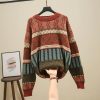 Retro Jacquard Pullover SweaterTopsAutumn-Winter-Women-s-Sweater-No
