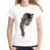 3D Cat Print ShirtTopsHarajuku-Women-T-Shirt-3D-cat-Pr