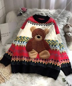 2021 New Korean Pullover SweaterTopsRED