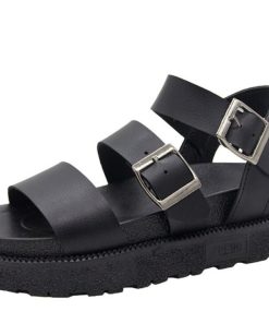 Soft Casual Open Toe Gladiator SandalShoesSummer-shoes-woman-Flat-Platform-1