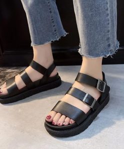 Soft Casual Open Toe Gladiator SandalShoesSummer-shoes-woman-Flat-Platform-2