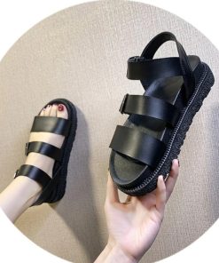 Soft Casual Open Toe Gladiator SandalShoesSummer-shoes-woman-Flat-Platform