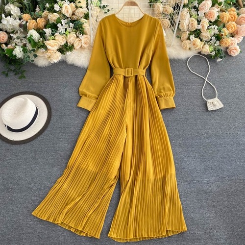 2021 New Style Wide Leg Solid Color JumpsuitDressesFitaylor-2020-New-Autumn-Elegant