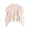 2021 Fashion Ruffle Cropped Knitted SweaterTopsKPYTOMOA-Women-2021-Fashion-Ruff