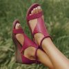 Gladiator Open Toe Vintage SandalShoesKad-n-sandalet-yeni-takozlar-aya