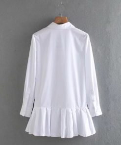 2021 Sexy Mini Shirt DressDresses2020-New-women-solid-color-hem-p-1