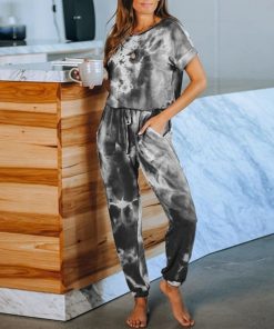 2021 New JumpsuitDressesFashion-Short-sleeve-overalls-Lo
