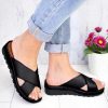 Women’s Comfy PU Leather SandalShoesWomen-Summer-Slippers-Casual-Lad