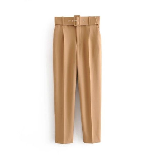 Stunning Office Lady PantsBottomsWomen-fashion-solid-color-sashes