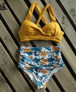 Halter Plus Size Floral Print Bikini SetSwimwearsa