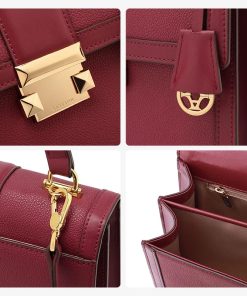 New French Luxury Leather HandbagHandbagsb