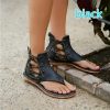 Comfortable Lace-up Flat Leather SandalShoesc-Women-s-Sandals-Summer-2020-Luxu