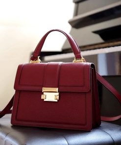 New French Luxury Leather HandbagHandbagsd