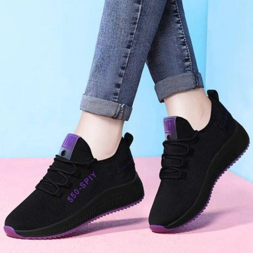 2021 Women’s Breathable Mesh Platform SneakerShoespurple