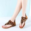 Leopard Print Flat SandalsShoesLAASIMI-Summer-Thong-S-andals-Lad