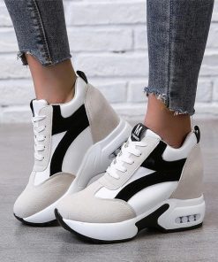 Women’s Platform SneakerShoesPlatform-Sneakers-S-hoes-Red-Blac