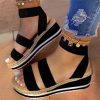 Casual Candy Color SandalShoesSummer-Sandals-Women-Wedges-Plat