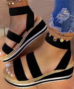 Casual Candy Color SandalShoesSummer-Sandals-Women-Wedges-Plat