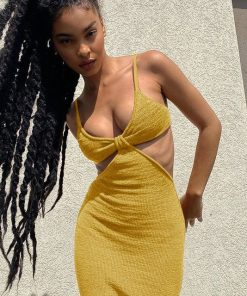 New Knitted Backless Bodycon DressDressesBOOFEENAA-Vacation-Knitted-Maxi