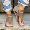 Leopard Print Open Toe SandalShoesSummer-Women-Sandals-Flats-Zippe-1