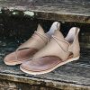 New Summer Retro SandalsShoesWomen-Sandals-Women-Retro-Zip-Fl