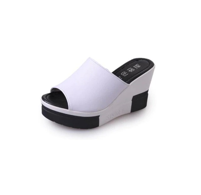 Korean High Heel Leather Sandals – Miggon