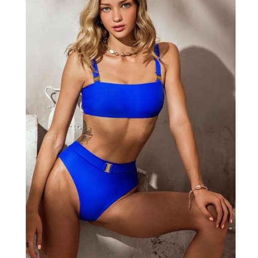 2021 New Two Piece Bikini SetSwimwears2021-New-Gree-n-Color-High-Waist