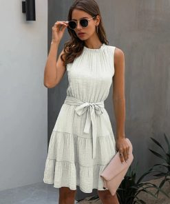 2021 Mini SundressDresses2021-Summer-Sweet-Pleated-Dress
